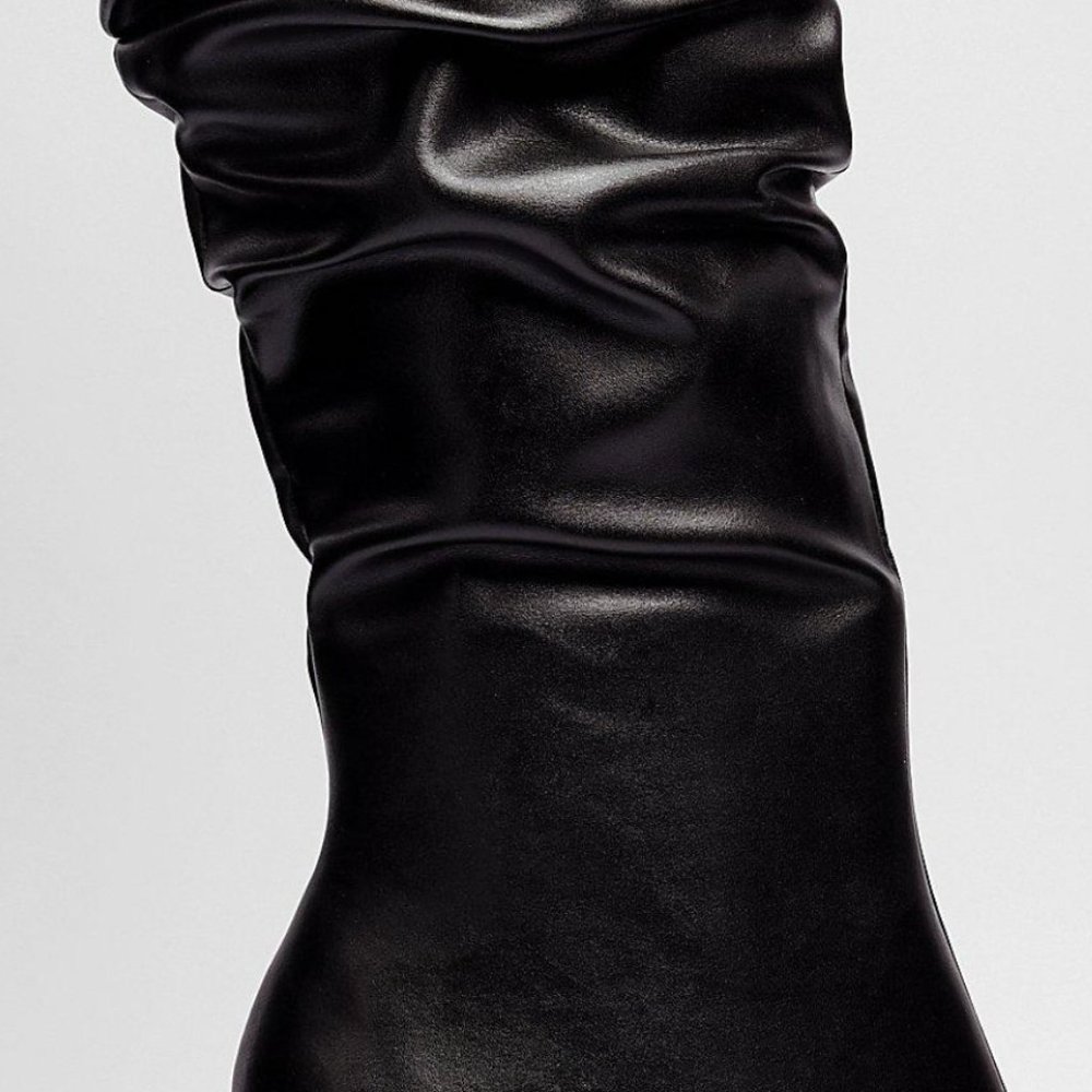 NEW Thigh High Slouchy Stiletto Heel Boots - Picture 4 of 4